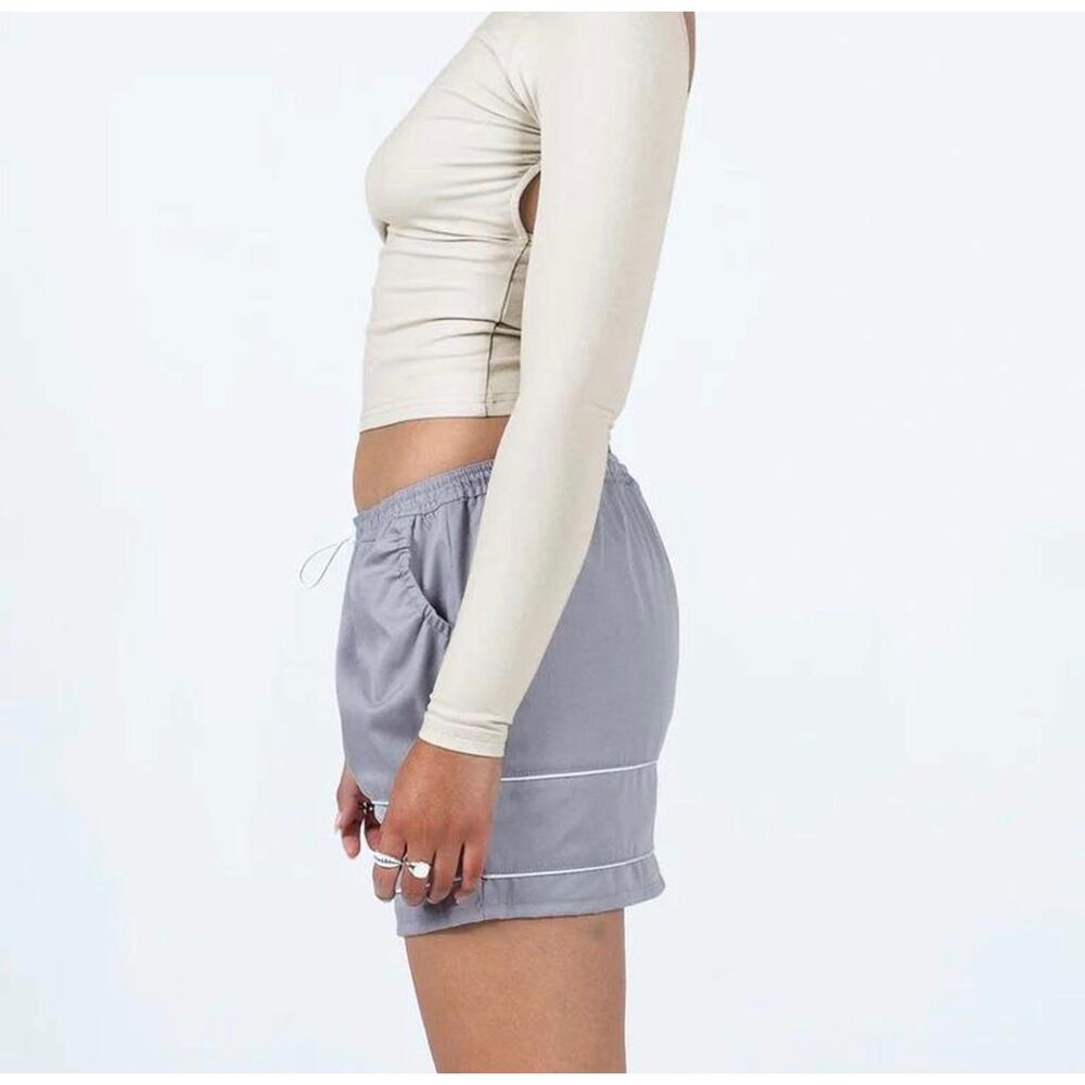 $62 NWT Eichi cotton drill skirt silver cloud sz S small - Picture 3 of 6